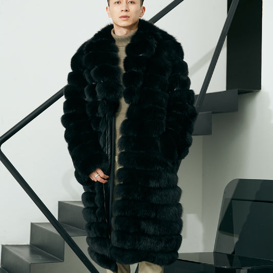 Men's Real Fur Long Coat
