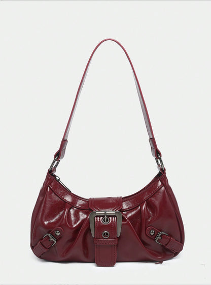 Vintage Two-tone Leather Shoulder Bag