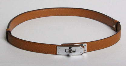 New kelly leather thin belt
