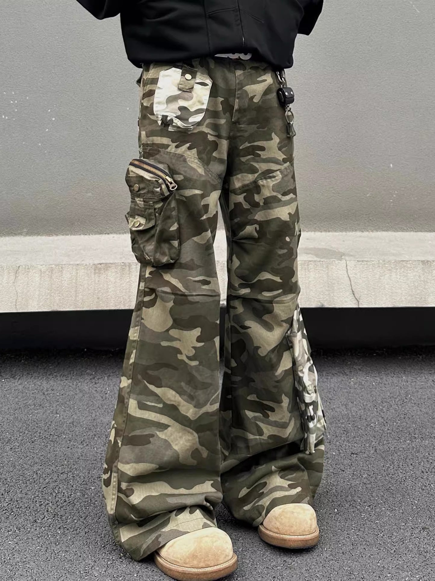 Camouflage Retro Straight Casual Pants
