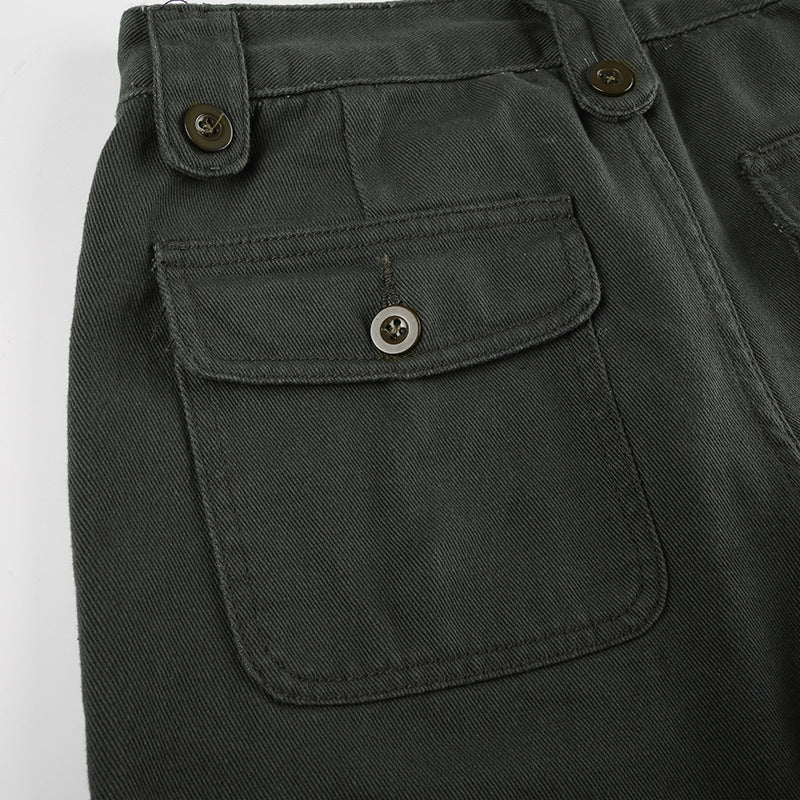 Army Straight-leg Pants Women