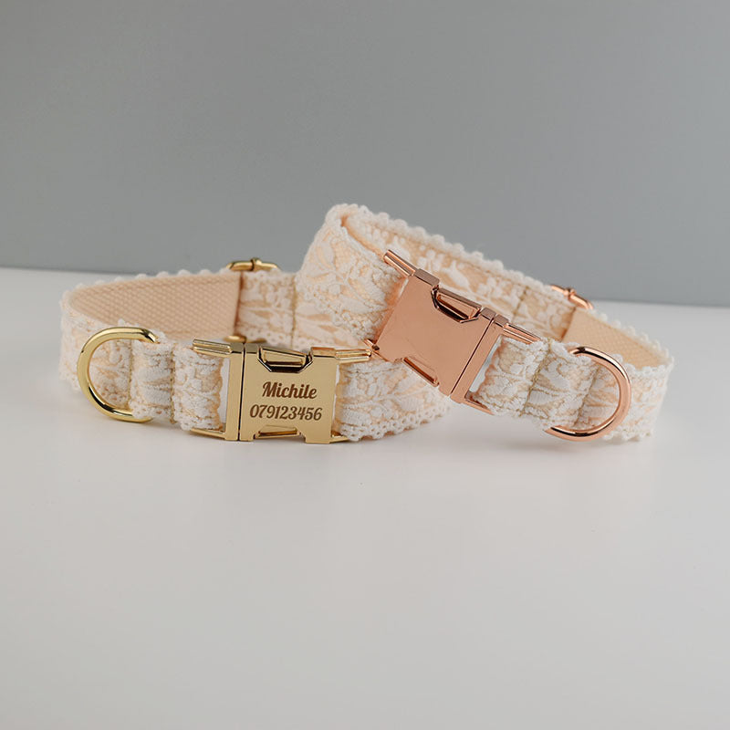 Leaf Lace Pet Metal Collar