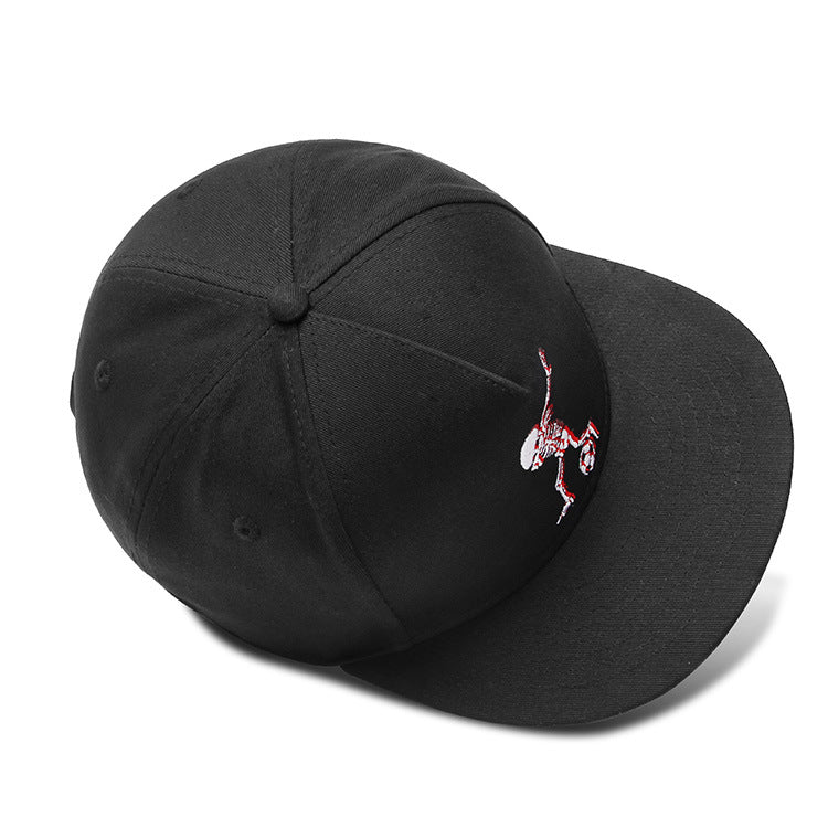 Embroidered Hip-hop Flat-brimmed Hats