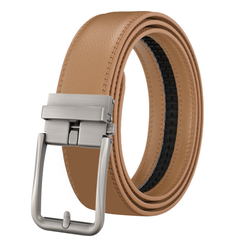 Leather Automatic Buckle Simple Hollow Belt