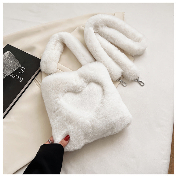 Love Winter Plush Shoulder Bags