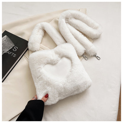 Love Winter Plush Shoulder Bags