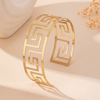 Geometric Loop Collar Earrings Ring Bracelet