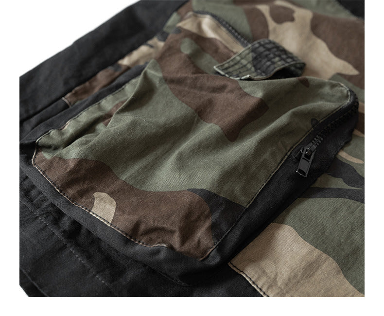 Multi Pocket Camo Cargo Shorts