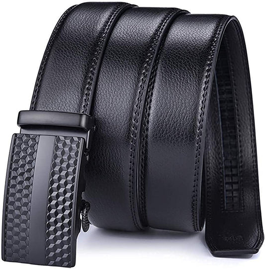 Casual Men's Two-layer Leather Comfort Click Belt