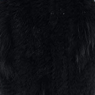 Rabbit Fur Woven Triangle Shawl