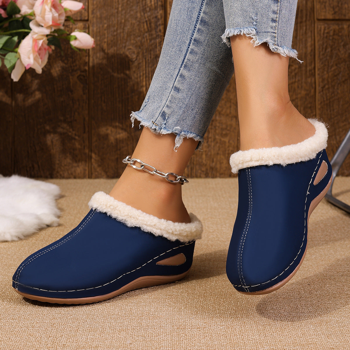 Plush Wedges Sandals