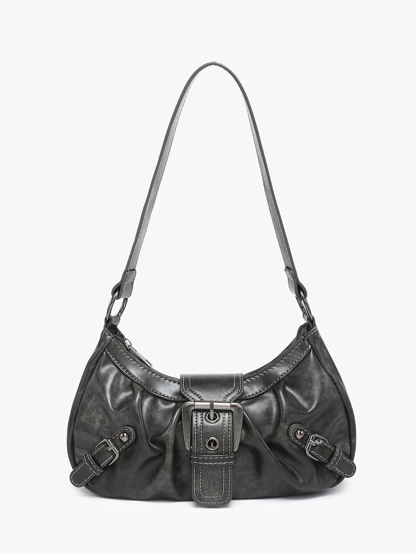 Vintage Two-tone Leather Shoulder Bag