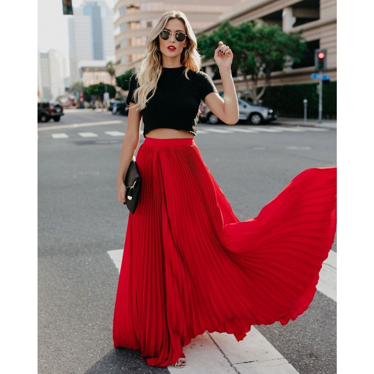 Casual high waist long skirts