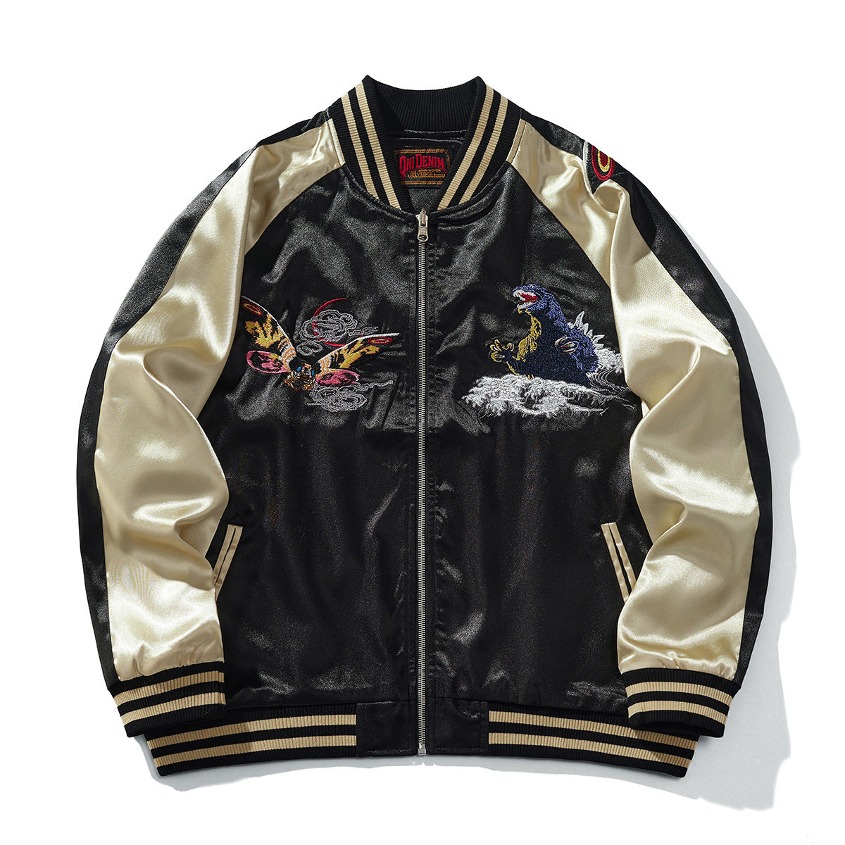 Embroidered Dragon Streetwear Baseball Jacket
