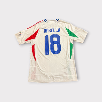 Italy 2024 Away Euro Player Version Jersey Barella 18 Mens XL Preowned