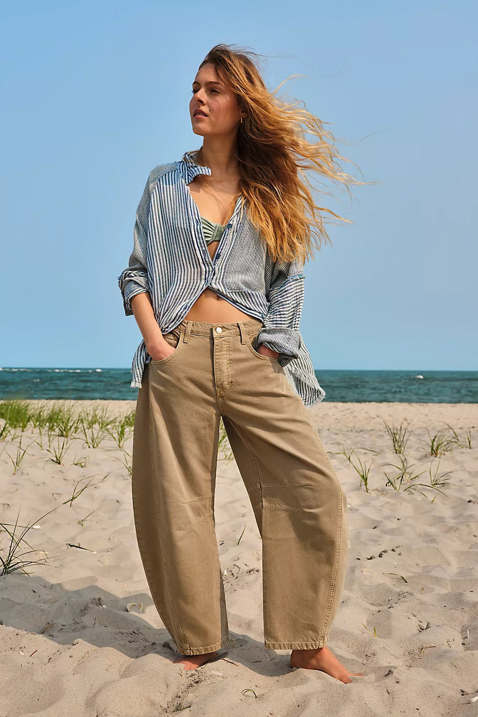 Mid-Rise Barrel Denims