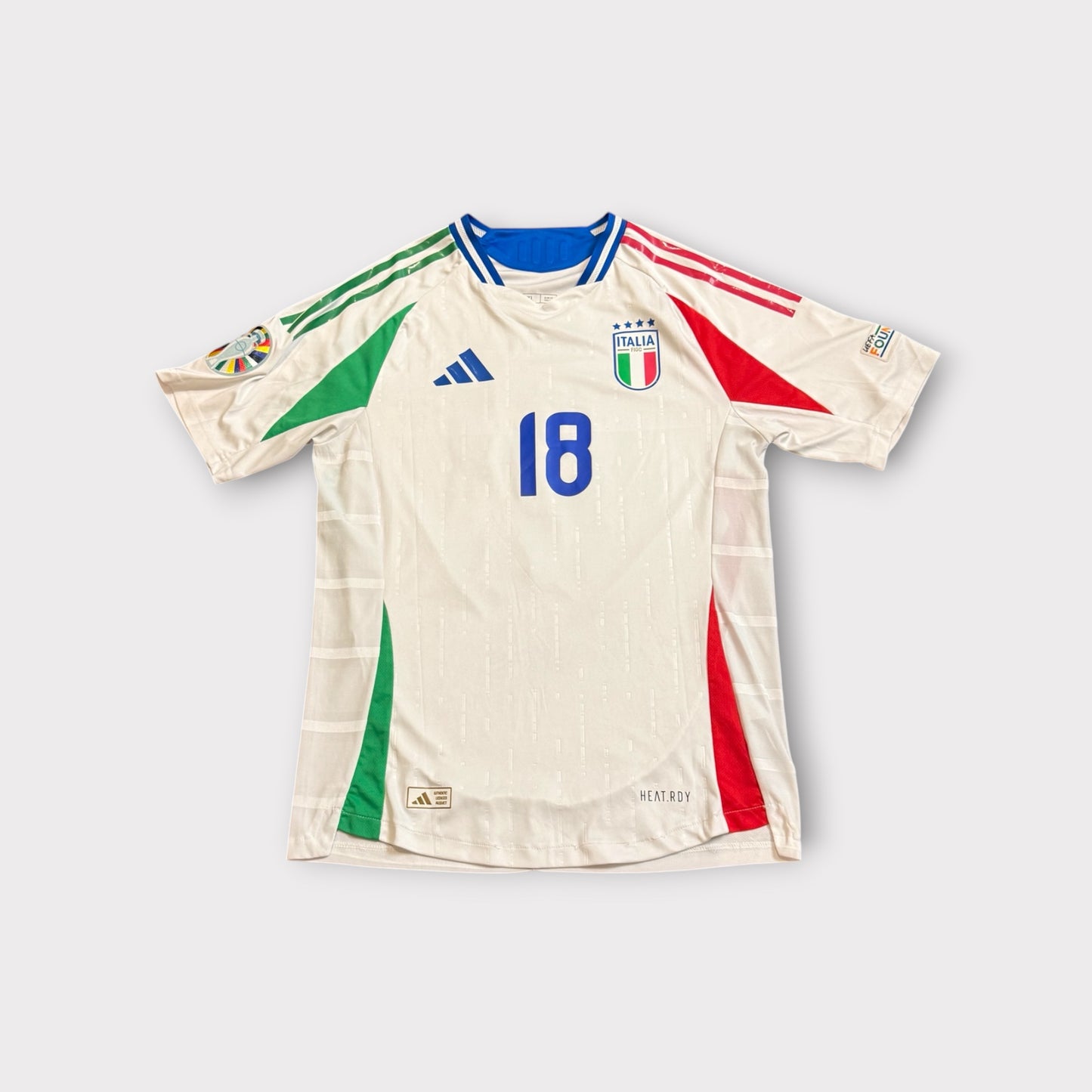 Italy 2024 Away Euro Player Version Jersey Barella 18 Mens XL Preowned