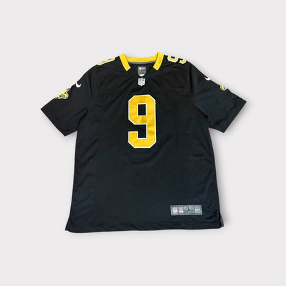 Nike NFL On Field New Orleans Saints Drew Brees #9 Black Jersey Size L
