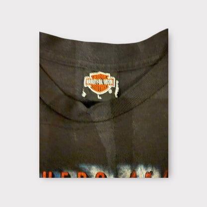 Vintage 1990 3D Emblem Harley-Davidson “Brothers In The Wind” Biker T-Shirt Men’s L Hollywood CA