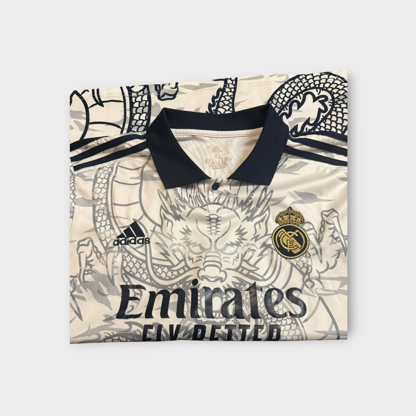 Real Madrid Jude Bellingham #5 Special Edition Men’s Soccer Jersey Emirates Fly Better Size XL