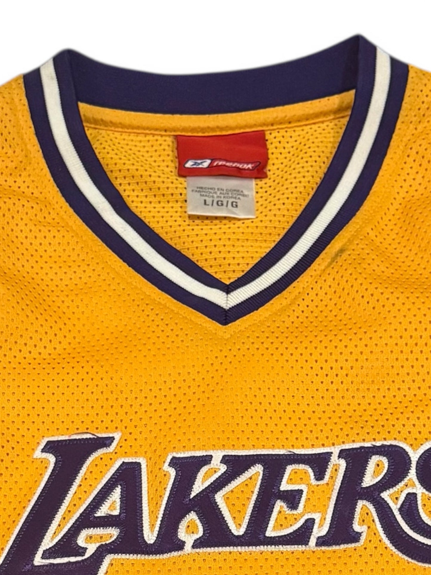 Vintage Kobe Bryant Lakers Gold Jersey Dress Reebok Womens Number 8 Rare Y2K NBA Streetwear Size Large