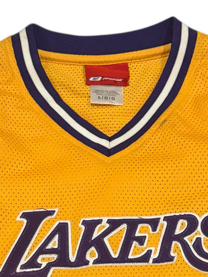 Vintage Kobe Bryant Lakers Gold Jersey Dress Reebok Womens Number 8 Rare Y2K NBA Streetwear Size Large