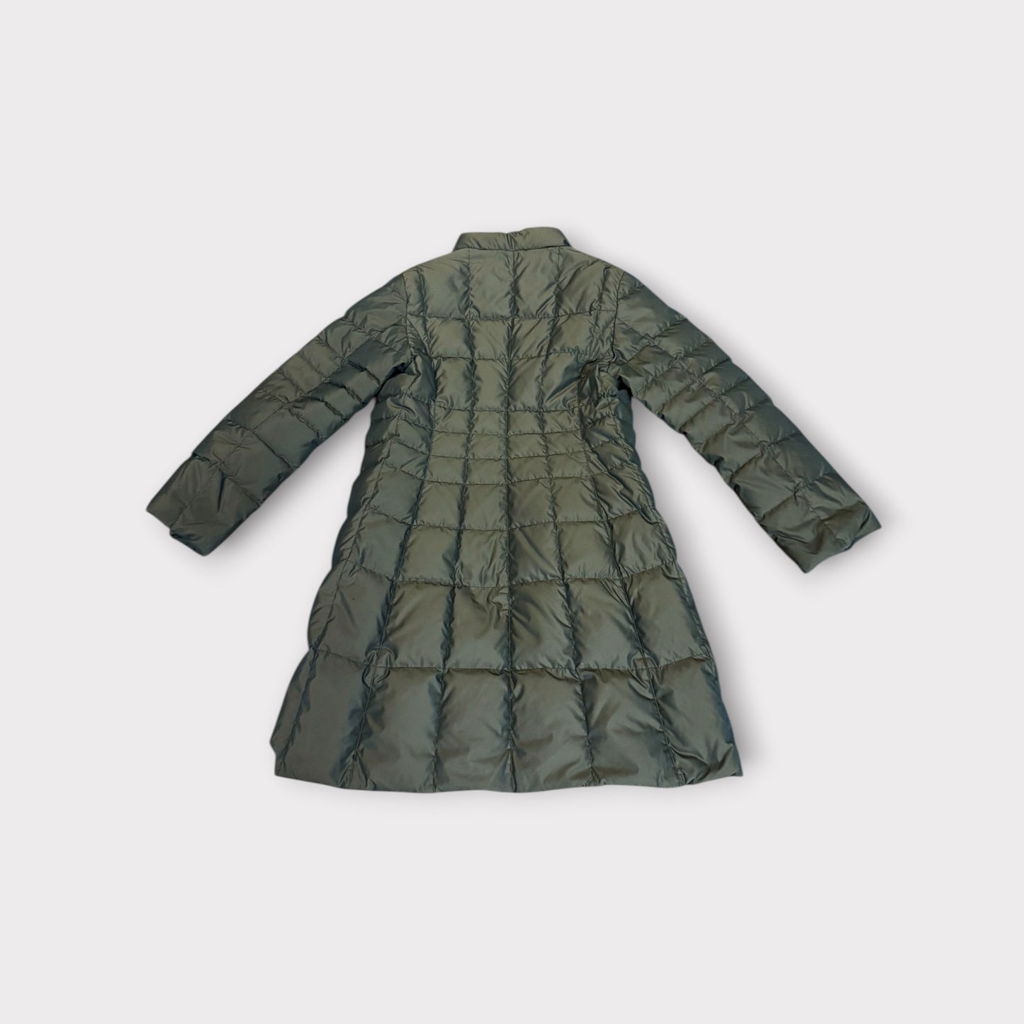 Moncler Patch Down Jacket Blouson Coat Parka Women Size 3 Dark Brown Shiny Vintage