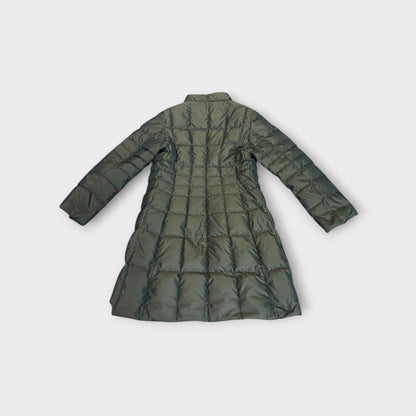 Moncler Patch Down Jacket Blouson Coat Parka Women Size 3 Dark Brown Shiny Vintage
