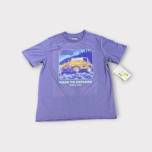 Kids Jeep Renegade T Shirt Purple Made to Explore Logo Youth Small Medium New With Tags