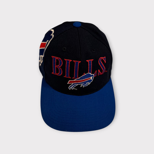 Vintage 90’s Buffalo Bills Shadow Fiber Optic Snapback Hat Sports Specialties NFL Black Cap