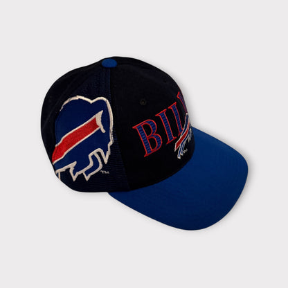 Vintage 90’s Buffalo Bills Shadow Fiber Optic Snapback Hat Sports Specialties NFL Black Cap