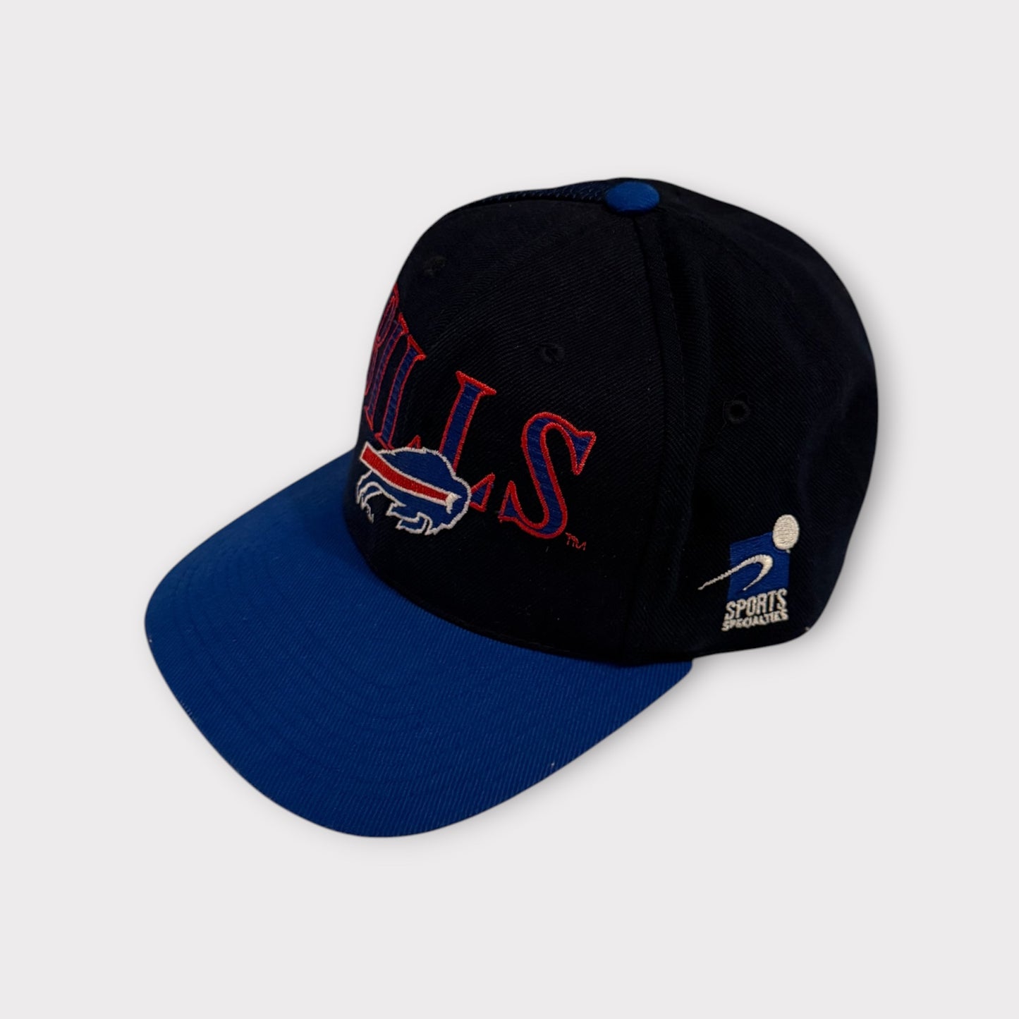 Vintage 90’s Buffalo Bills Shadow Fiber Optic Snapback Hat Sports Specialties NFL Black Cap