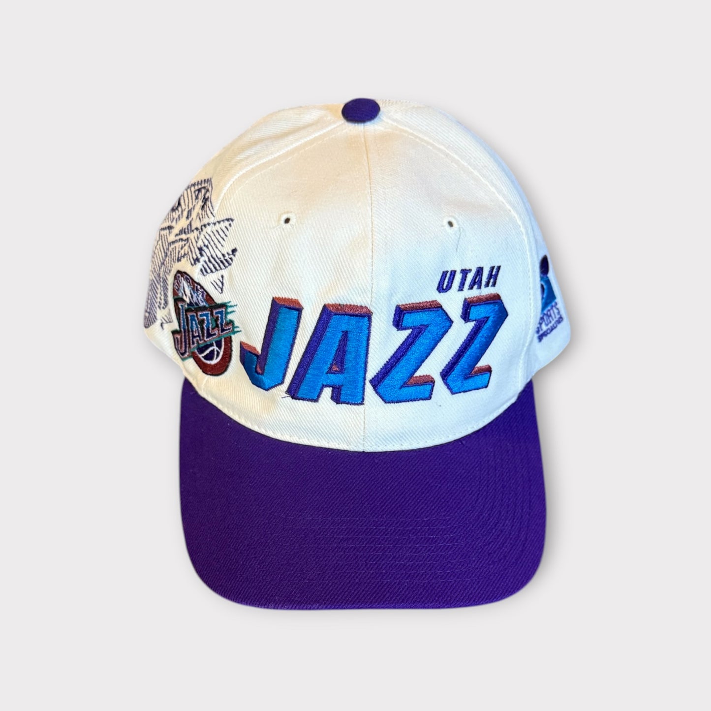 Vintage 90s Sports Specialties Utah Jazz Shadow Snapback Hat Cap Rare USA OSFA Adjustable