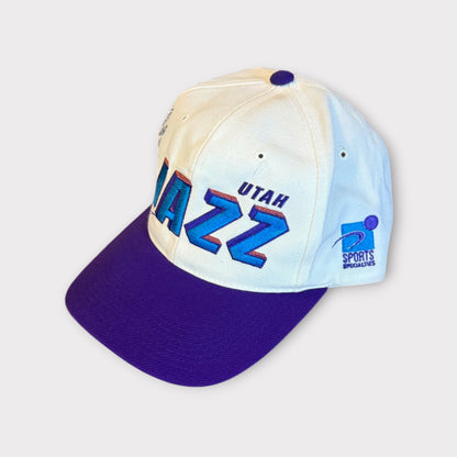 Vintage 90s Sports Specialties Utah Jazz Shadow Snapback Hat Cap Rare USA OSFA Adjustable