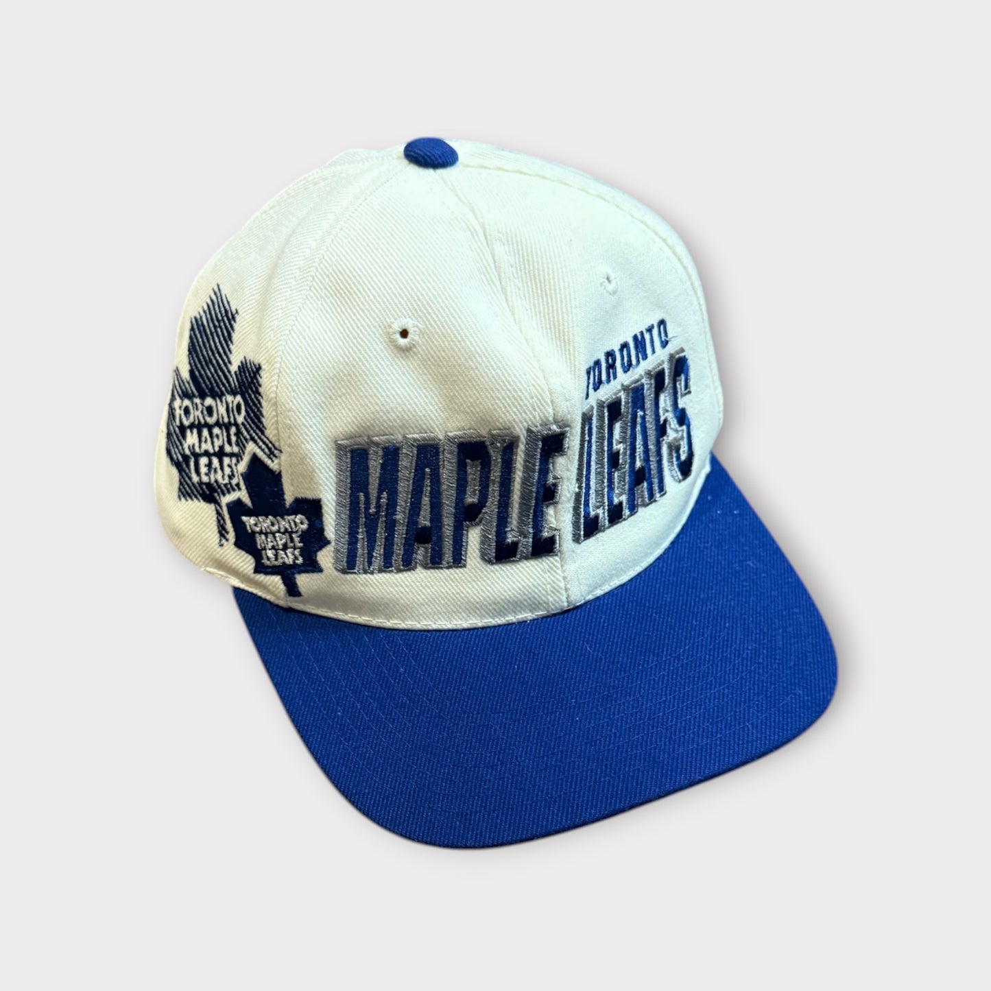 Vintage Toronto Maple Leafs Snapback Hat NHL Center Ice Sports Specialties 1990s