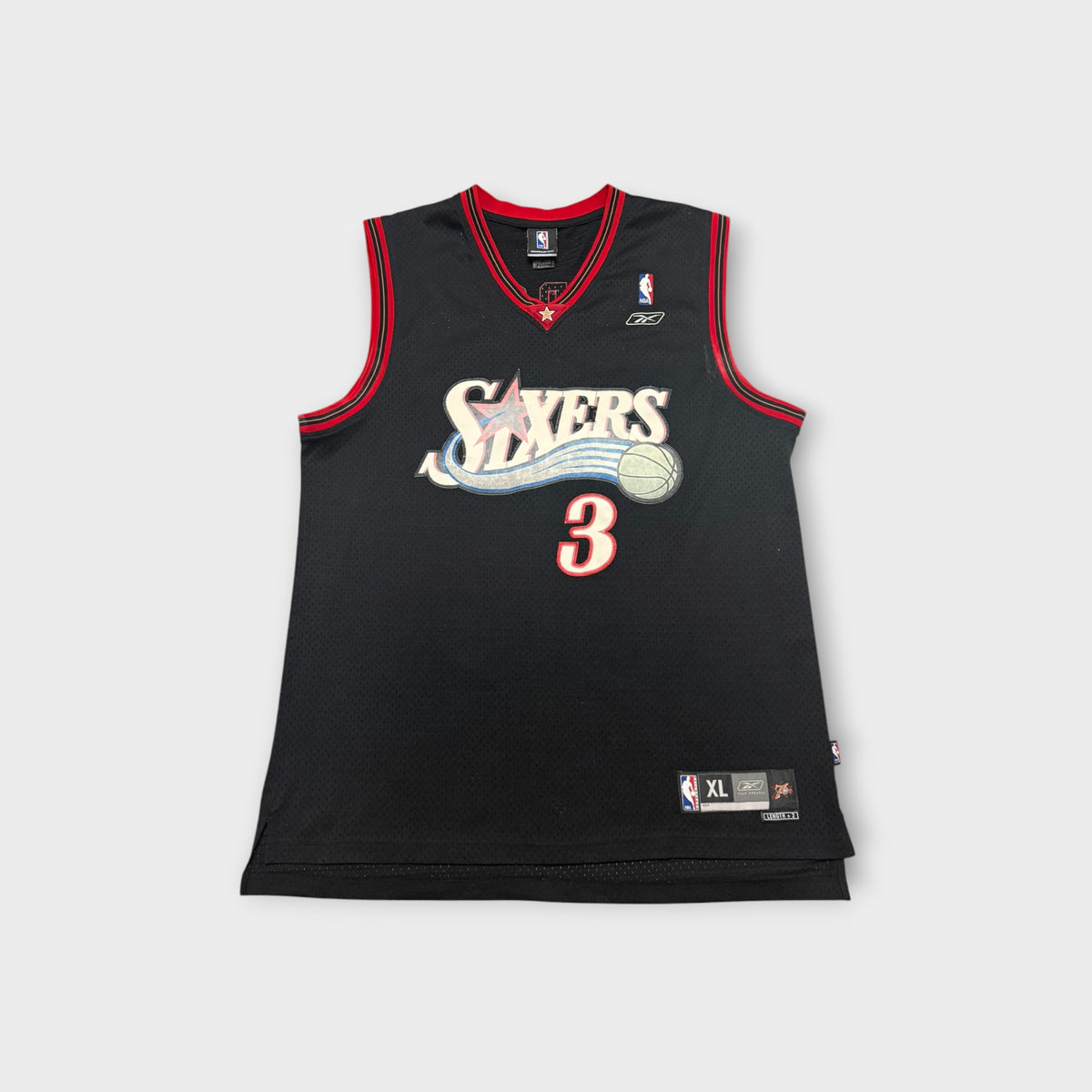 Rare Authentic Allen Iverson Philadelphia 76ers Reebok Swingman Jersey Size 48 XL