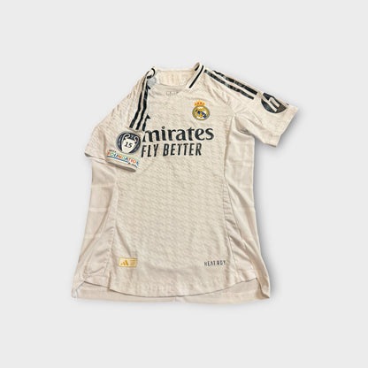 Real Madrid 2024/2025 Vini Jr #7 Home Jersey White Adidas UCL Size Small
