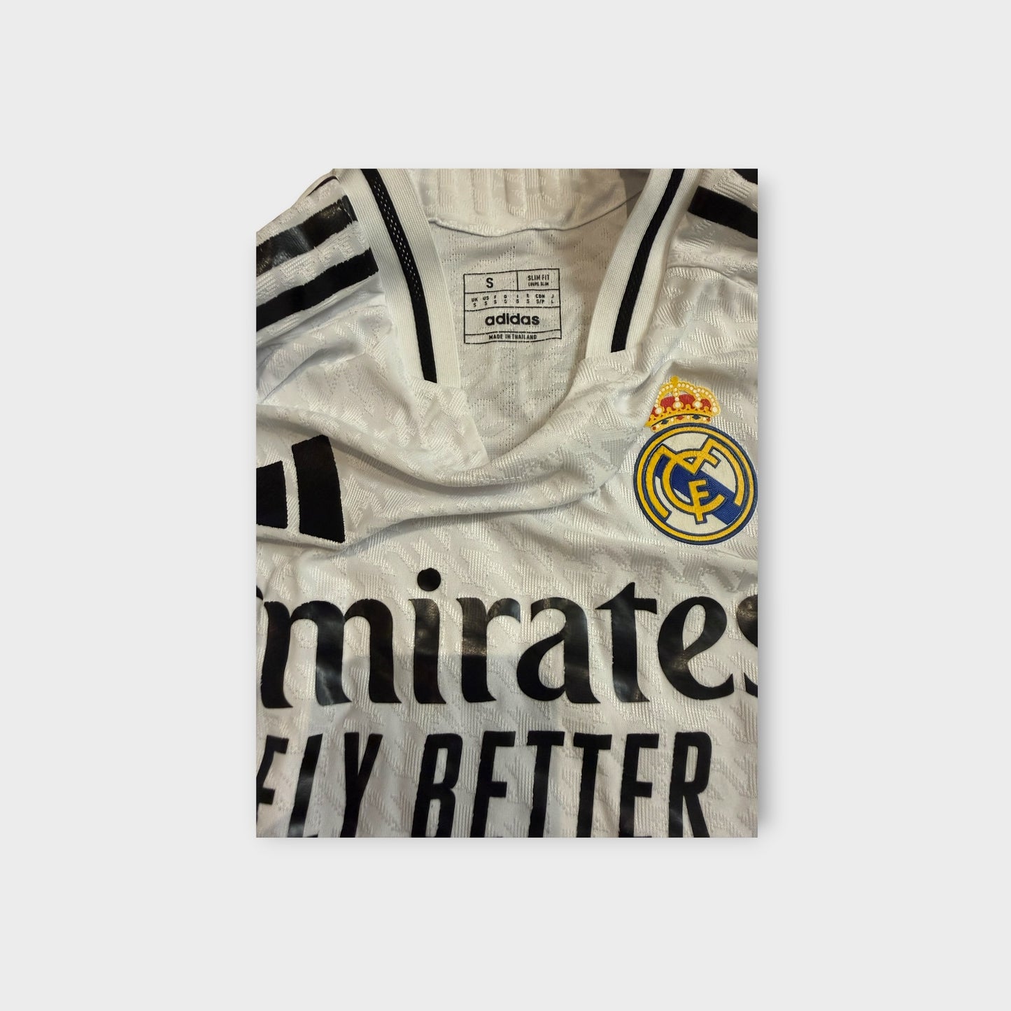 Real Madrid 2024/2025 Vini Jr #7 Home Jersey White Adidas UCL Size Small