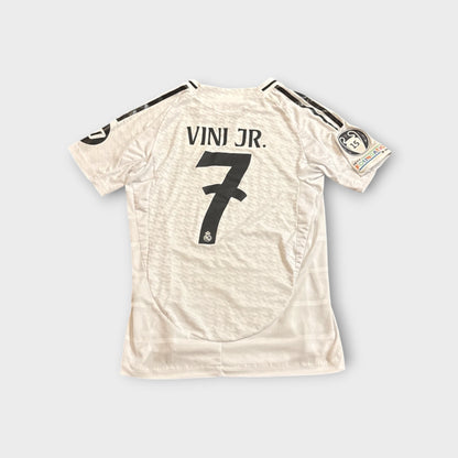 Real Madrid 2024/2025 Vini Jr #7 Home Jersey White Adidas UCL Size Small