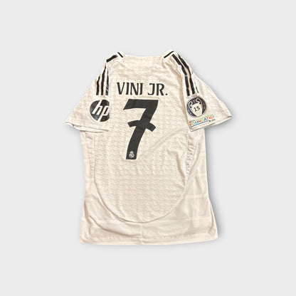 Real Madrid 2024/2025 Vini Jr #7 Home Jersey White Adidas UCL Size Small