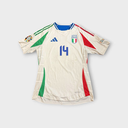 Italy 2024 Away Euro Player Version Jersey Chiesa #14 Size XL