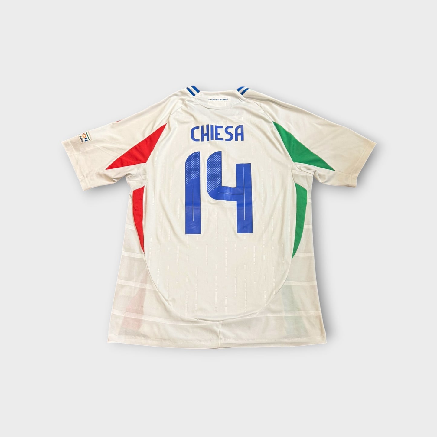 Italy 2024 Away Euro Player Version Jersey Chiesa #14 Size XL