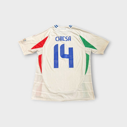 Italy 2024 Away Euro Player Version Jersey Chiesa #14 Size XL