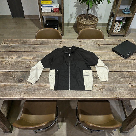 Vintage Nike Color Block Windbreaker Black & White Size XXL