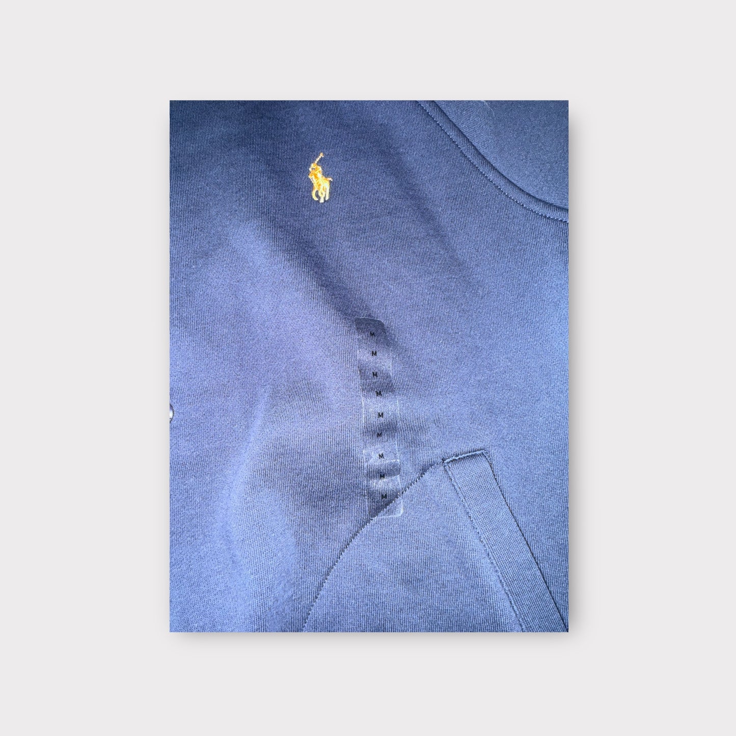 New Polo Ralph Lauren Navy Equestrian Crest Fleece Baseball Jacket – Men’s Medium – Gold Pony