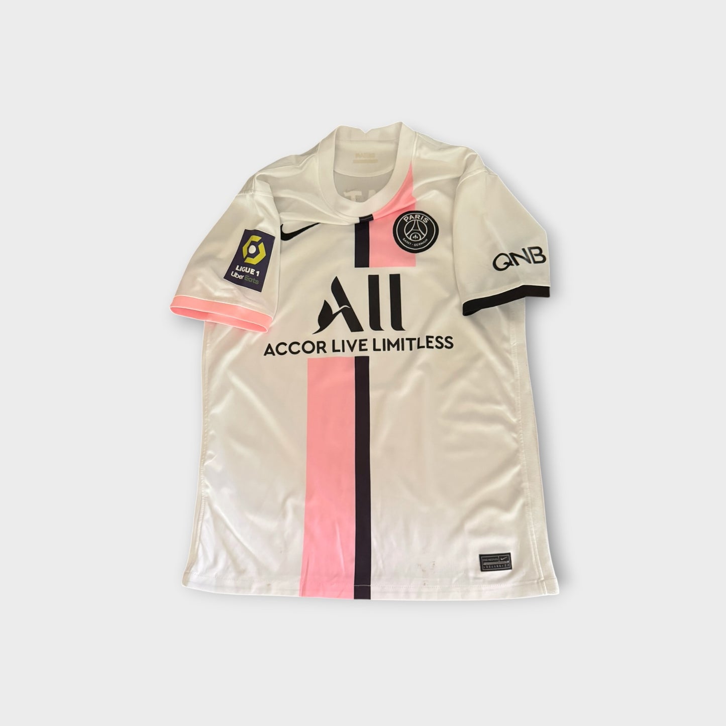 Nike PSG #10 Vato Jersey 2021-22 Paris Saint Germain White Pink Soccer Shirt Men’s Size Small