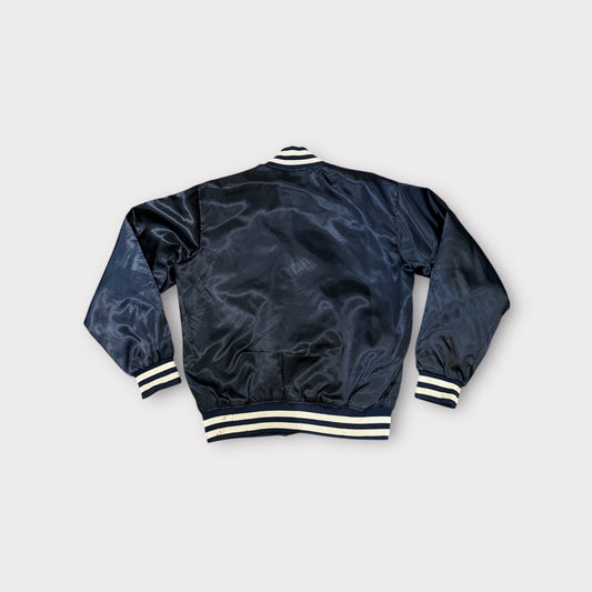 Vintage New York Yankees Satin Jacket – Felco Made in USA – Navy Blue – Medium
