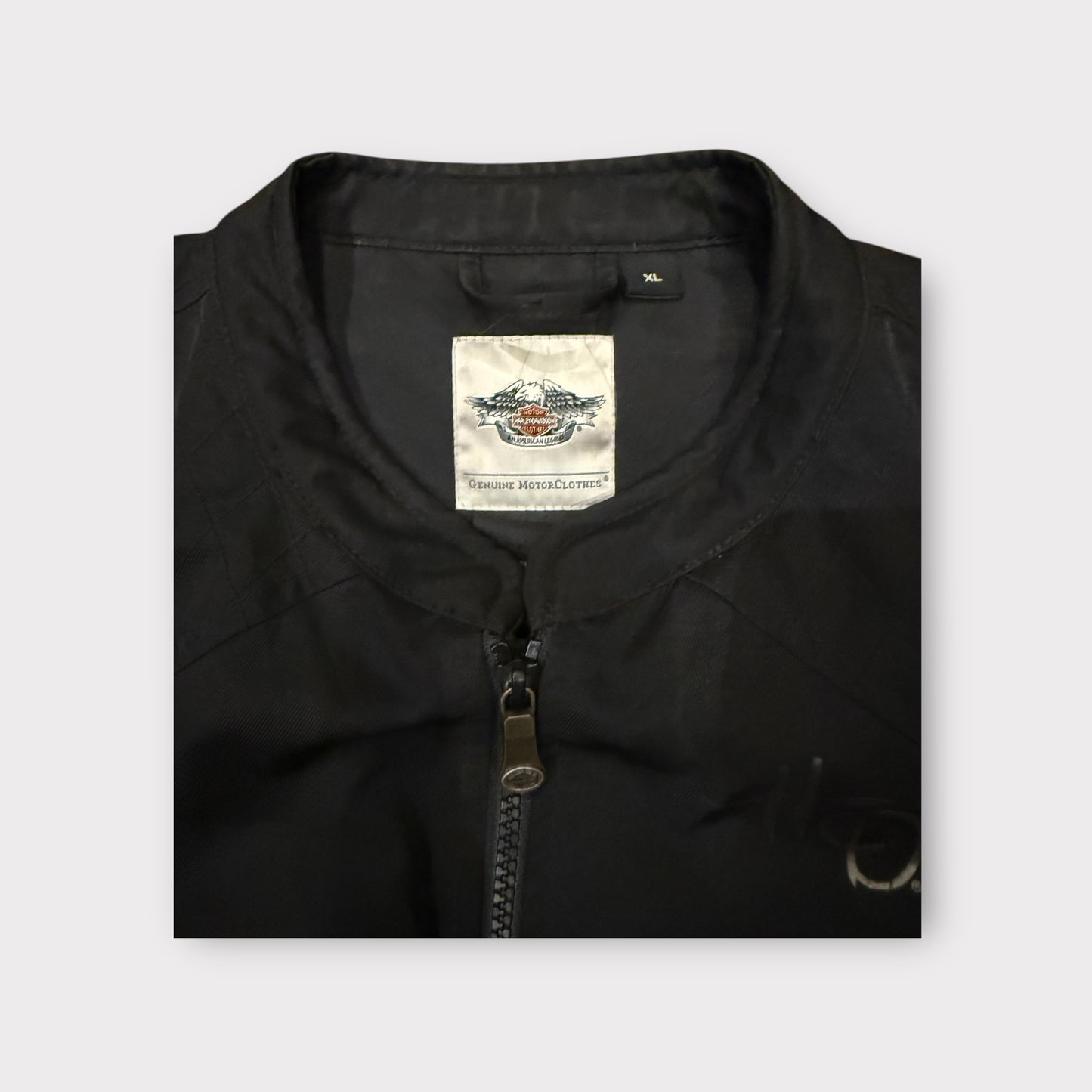 Harley-Davidson 110th Anniversary Women’s Black Jacket XL – Zip-Up Nylon, Excellent Condition