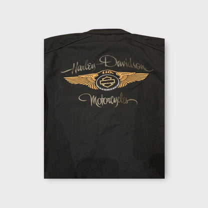 Harley-Davidson 110th Anniversary Women’s Black Jacket XL – Zip-Up Nylon, Excellent Condition