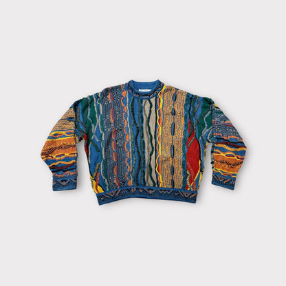 Vintage Coogi "Blues" 3D Knit Sweater – 90s Australian Classic
